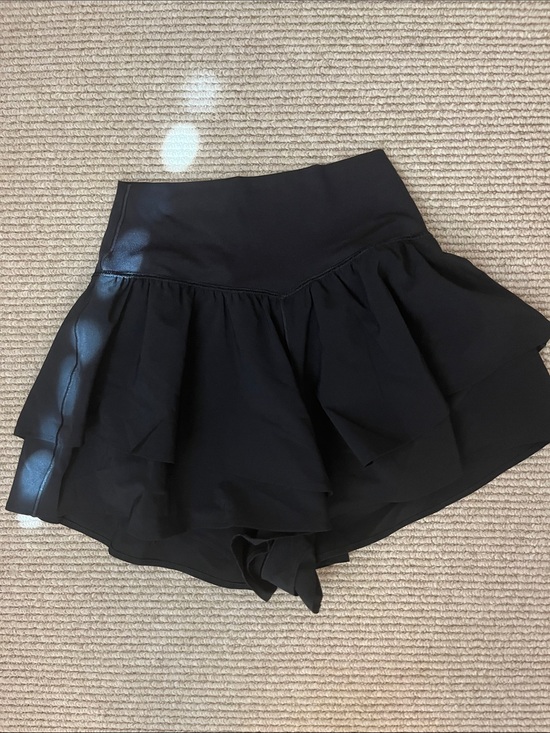 Offline Pants - Black Ruffle Athletic Skort Shorts